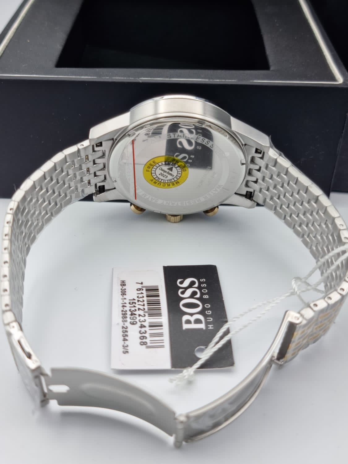 Hugo Boss Men’s Chronograph Quartz Stainless Steel White Dial 44mm Watch 1513499