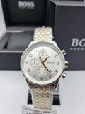 Hugo Boss Men’s Chronograph Quartz Stainless Steel White Dial 44mm Watch 1513499