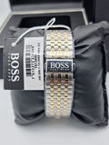 Hugo Boss Men’s Chronograph Quartz Stainless Steel White Dial 44mm Watch 1513499