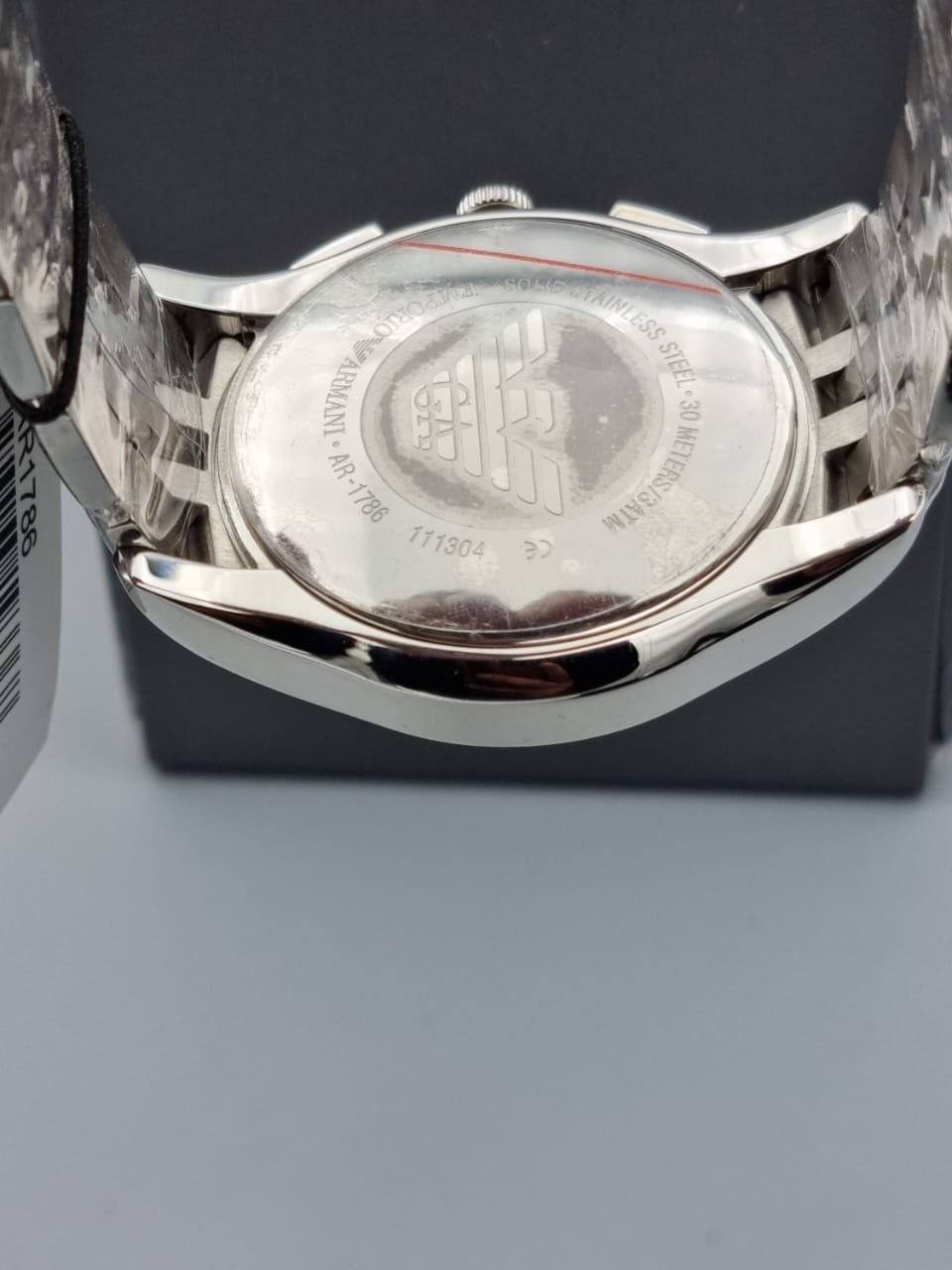 Emporio Armani Men’s Chronograph Stainless Steel Black Dial 44mm Watch AR1786