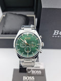 Hugo Boss Men’s Quartz Stainless Steel Green Dial 44mm Watch 1513868