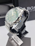 Hugo Boss Men’s Quartz Stainless Steel Green Dial 44mm Watch 1513868