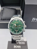 Hugo Boss Men’s Quartz Stainless Steel Green Dial 44mm Watch 1513868