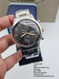 Fossil Men’s Chronograph Stainless Steel Grey Dial 44mm Watch FS5407