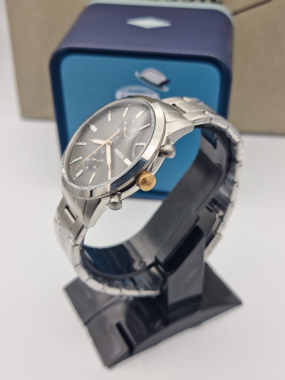 Fossil Men’s Chronograph Stainless Steel Grey Dial 44mm Watch FS5407