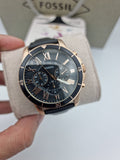 Fossil Grant Sport Chronograph Blue Leather Watch FS5237