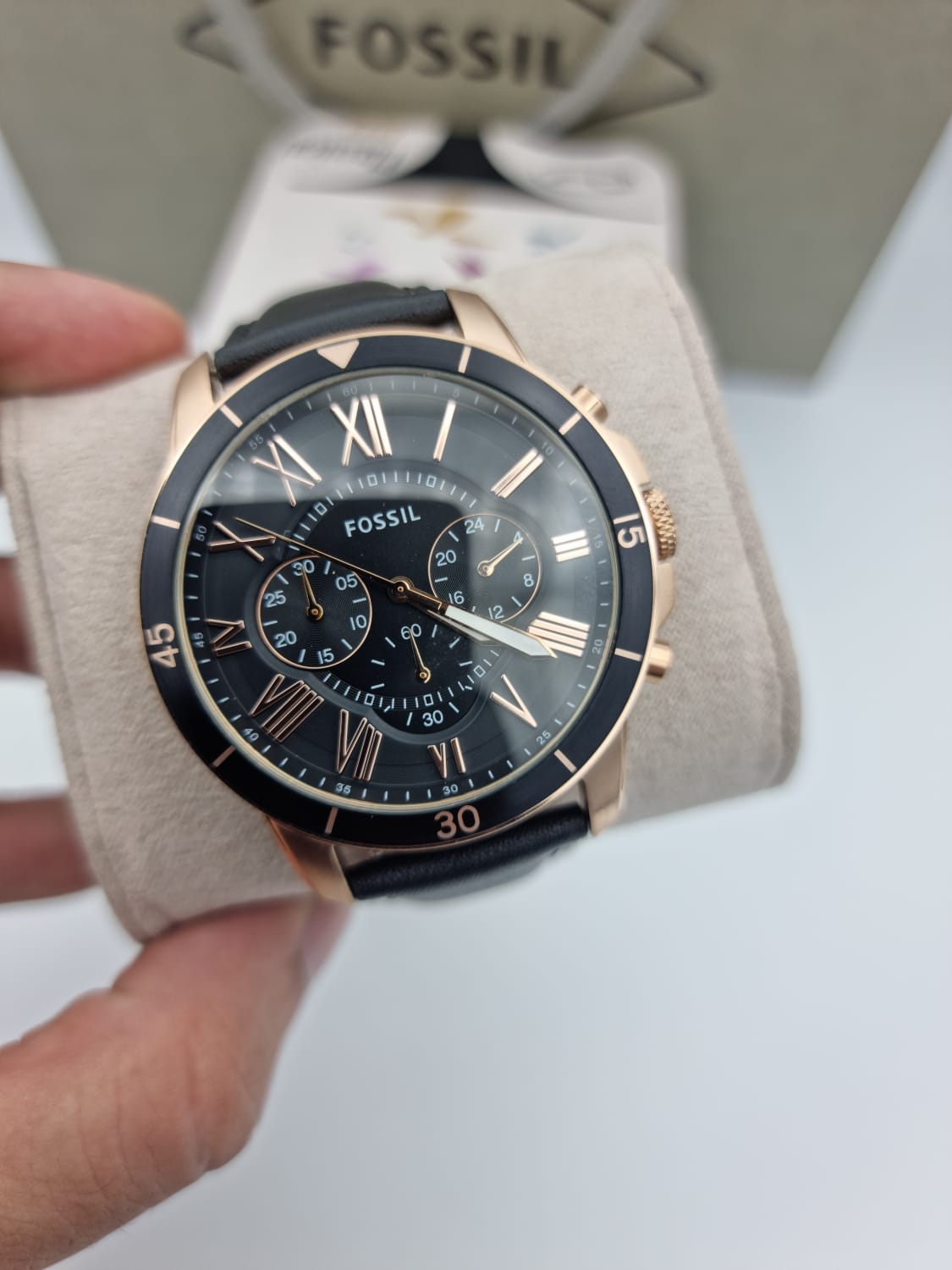 Fossil Grant Sport Chronograph Blue Leather Watch FS5237