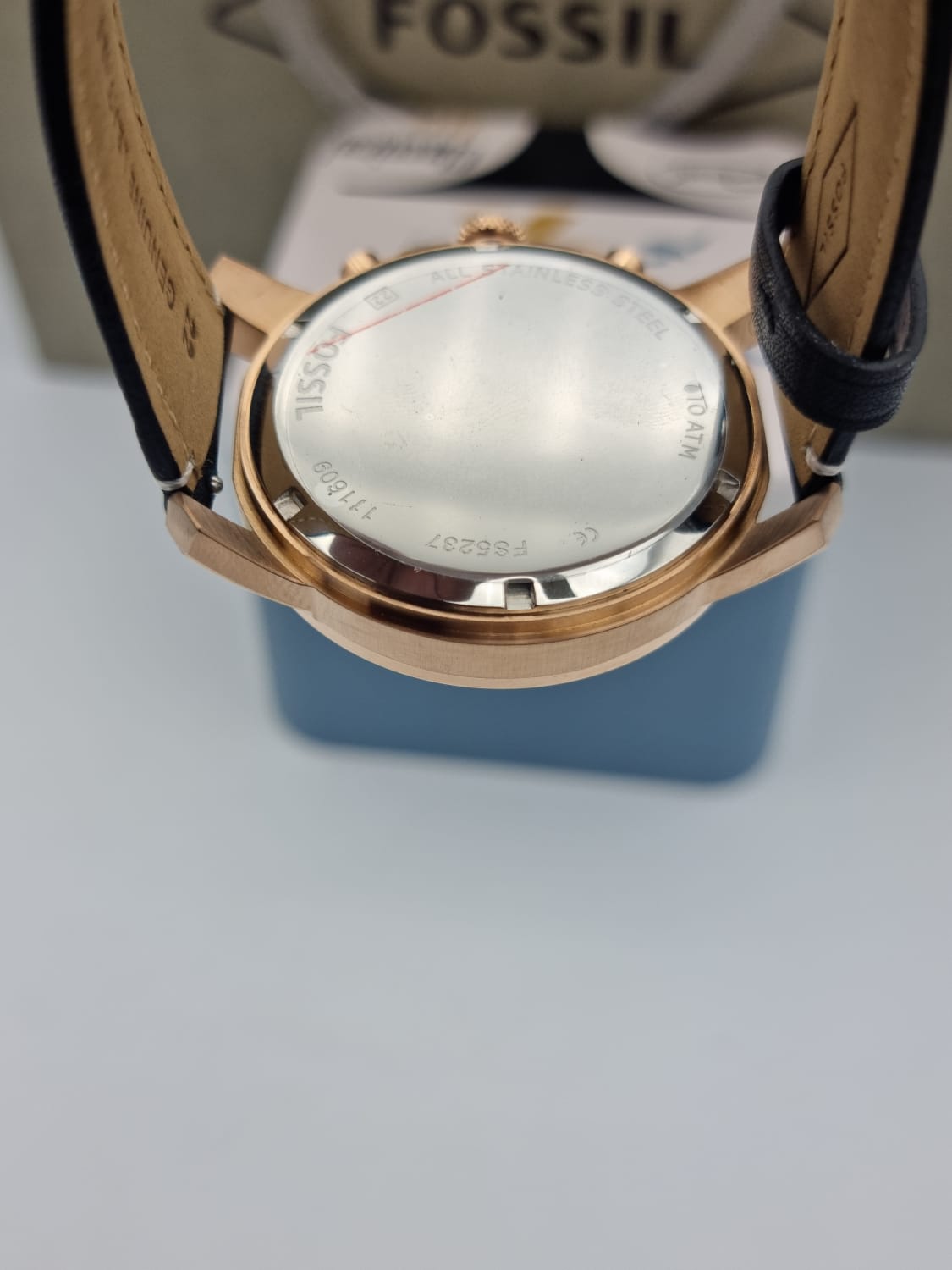Fossil Grant Sport Chronograph Blue Leather Watch FS5237
