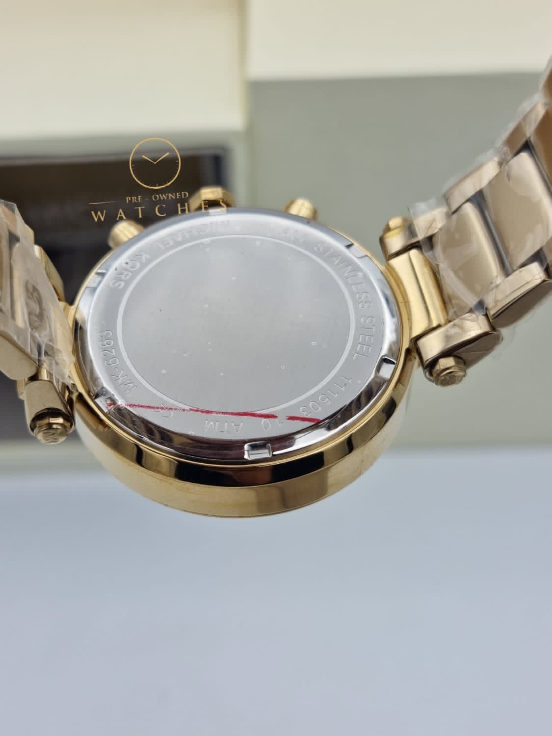 Michael Kors Women’s Quartz Chronograph Stainless Steel Green Dial 38mm Watch MK6263