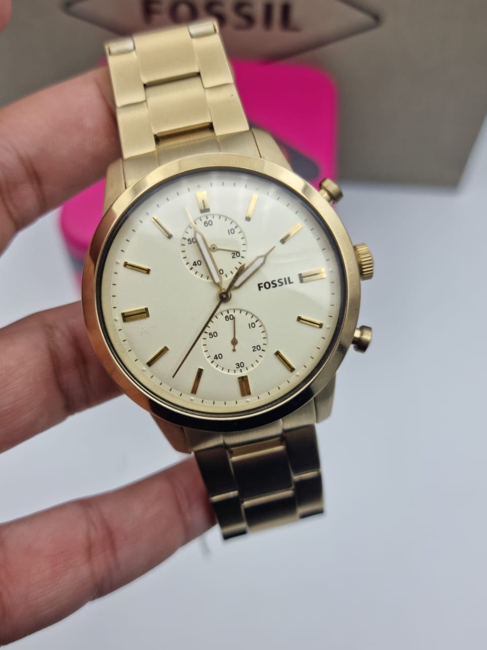 Fossil Men’s Chronograph Quartz Stainless Steel Plain Back Marketing Sample  FS5348