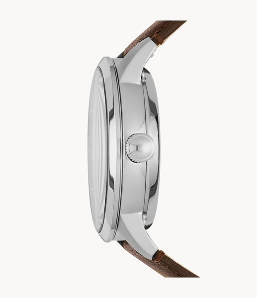 Fossil Men's Automatic Leather Strap Blue Dial 44mm Watch ME3110