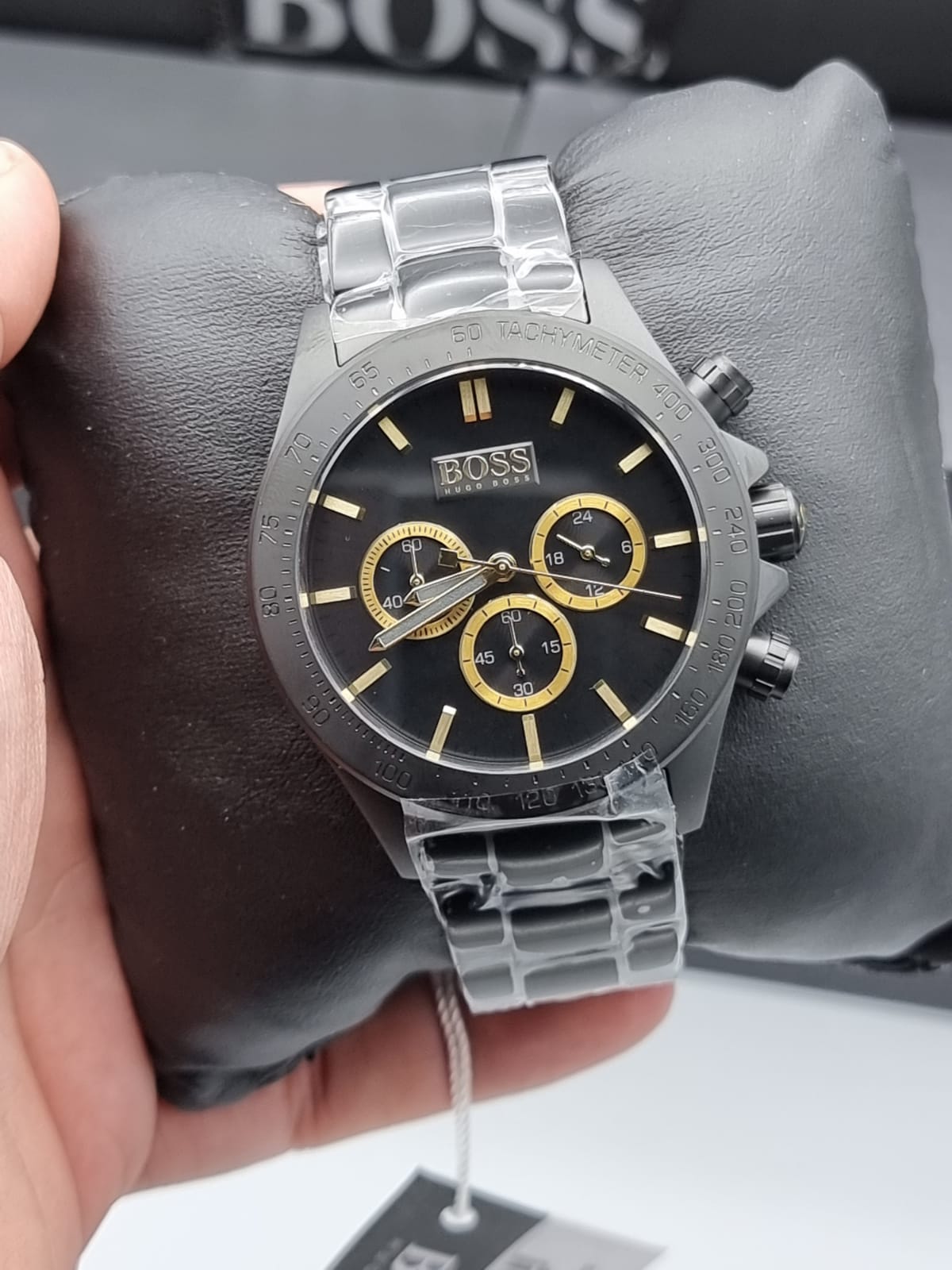 HUGO BOSS Ikon Chronograph Black Enamel Dial Men's Watch 1513278