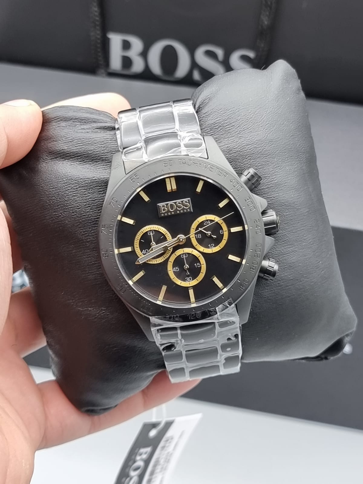 HUGO BOSS Ikon Chronograph Black Enamel Dial Men's Watch 1513278