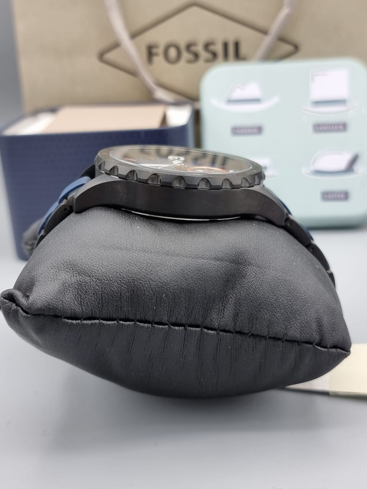 FOSSIL Nate Chronograph Blue Dial Men's Watch JR1494