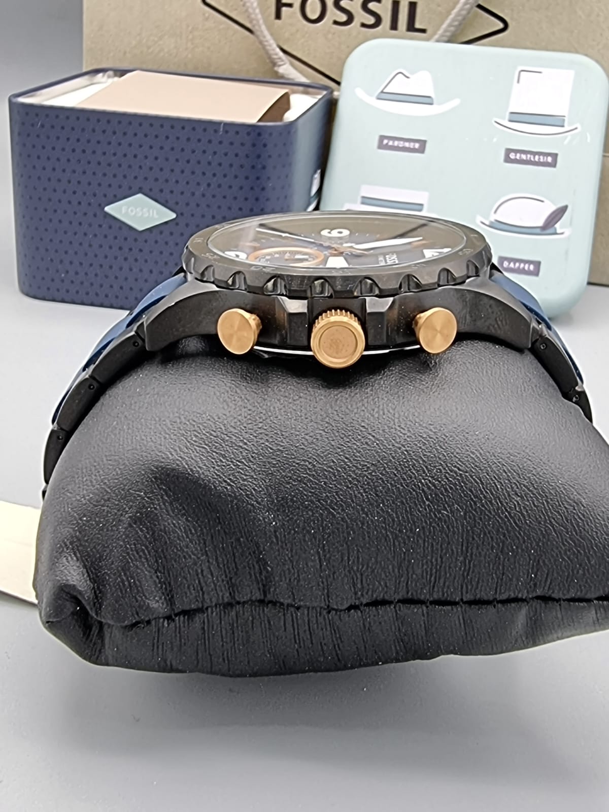 FOSSIL Nate Chronograph Blue Dial Men's Watch JR1494