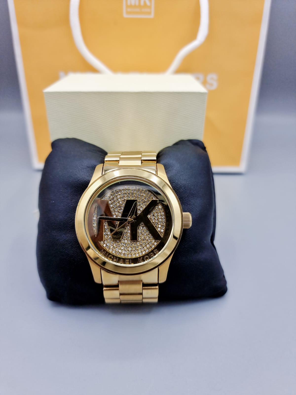 MICHAEL KORS Runway Black Dial Crystal Ladies Watch MK5706
