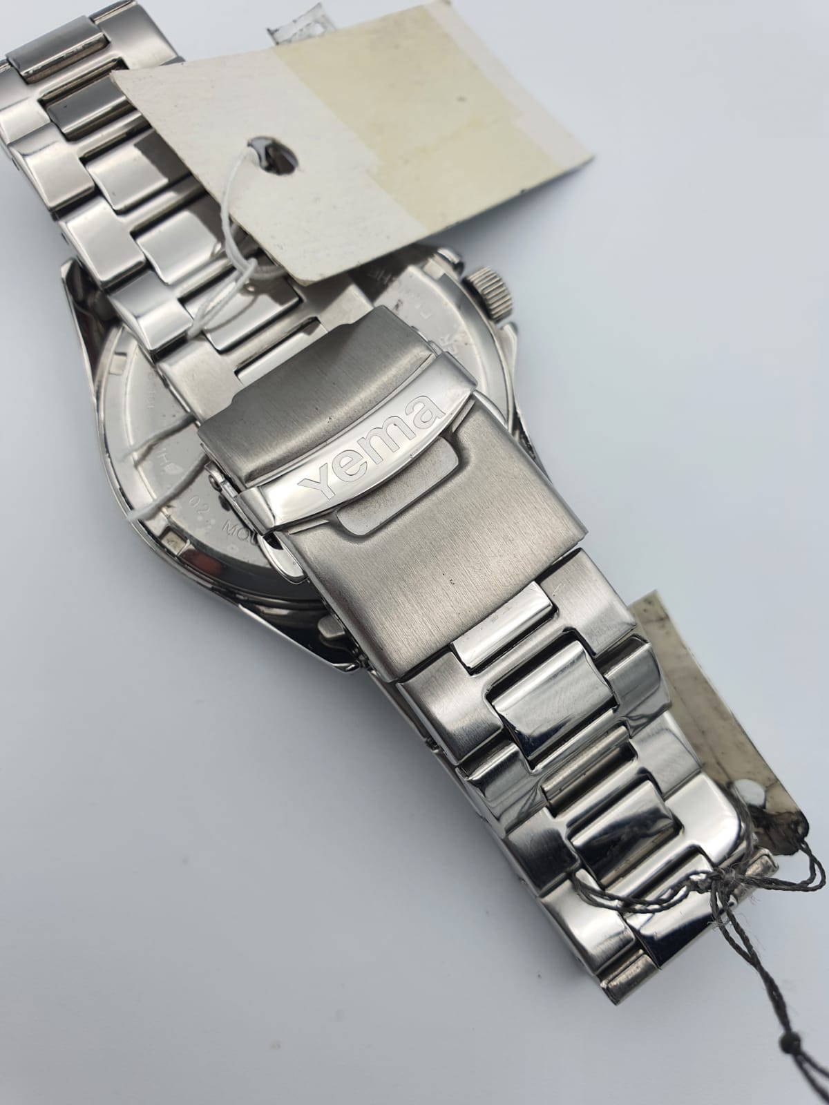 Yema Men's Watch Orange Dial Stainless Steel Silver Chain ymhf1102