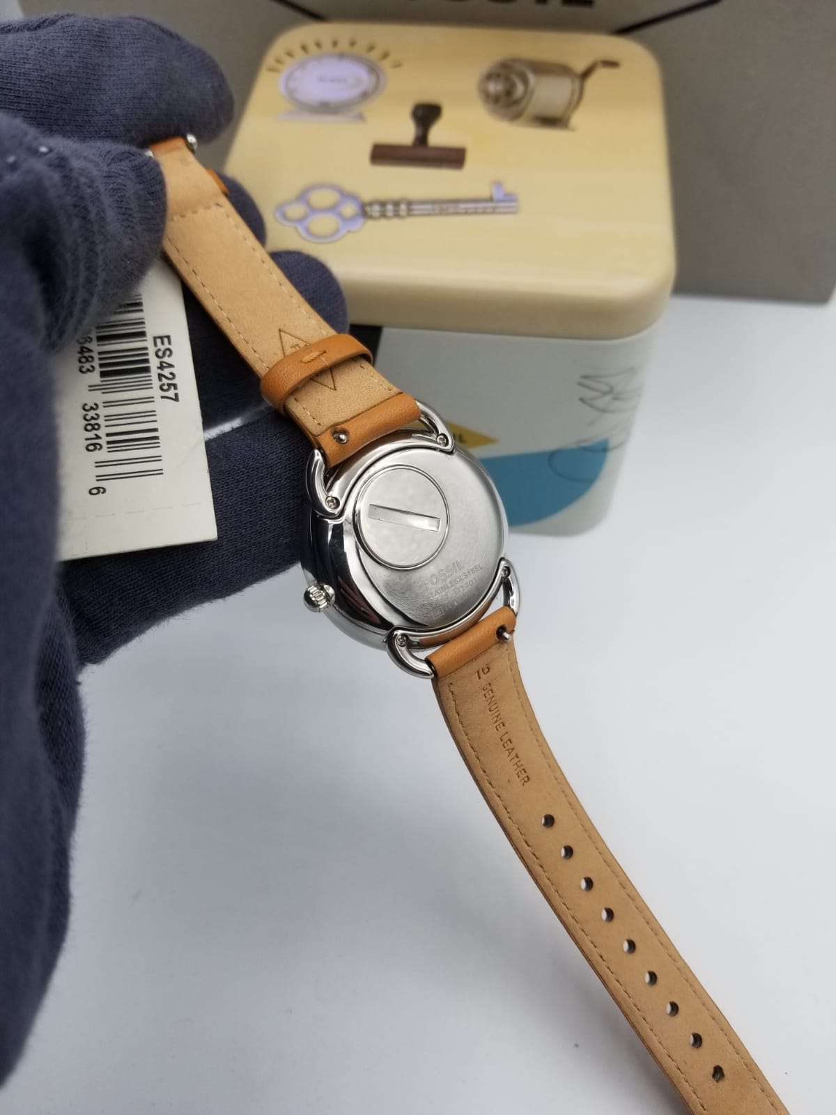 Fossil Tailor Date-Day Blue Dial Ladies Watch ES4257