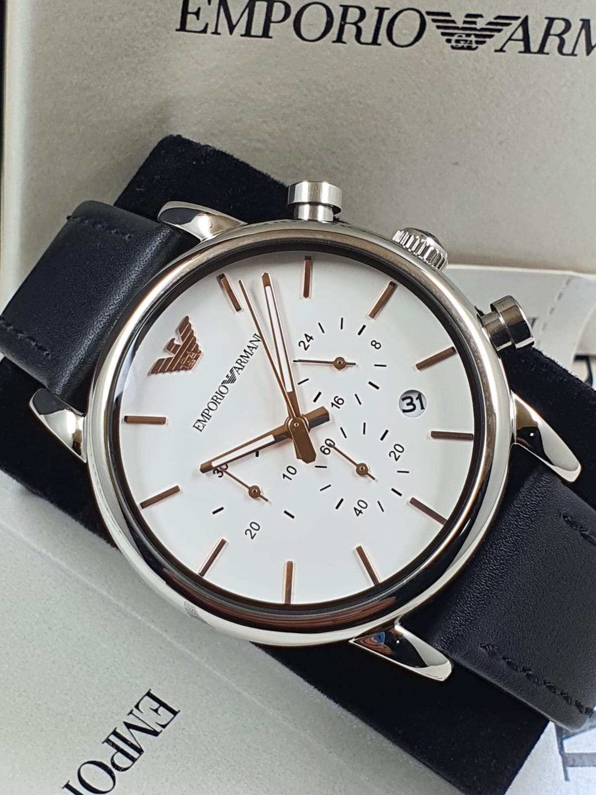 Emporio Armani Analog White Dial Men's Watch-AR2075