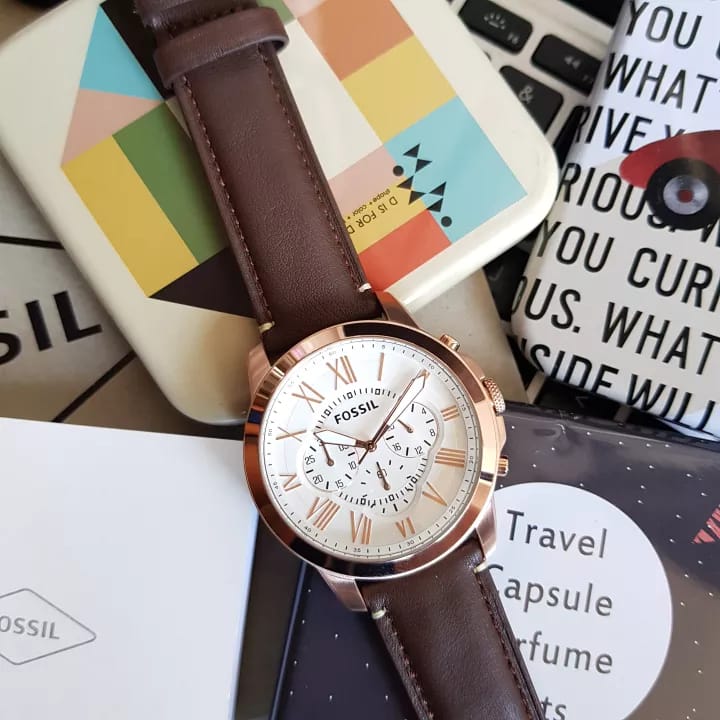 Fossil Analog Silver Dial Men's Watch-FS4991