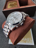 Michael Kors Silver Midsized Chronograph Ladies Watch MK5076