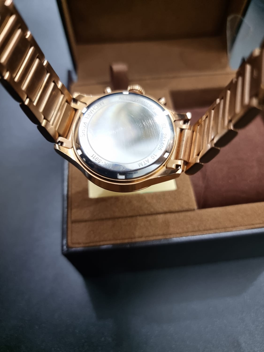 MICHAEL KORS Chronograph Blue Dial Rose Gold-tone Men's Watch MK5911