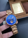 MICHAEL KORS Chronograph Blue Dial Rose Gold-tone Men's Watch MK5911