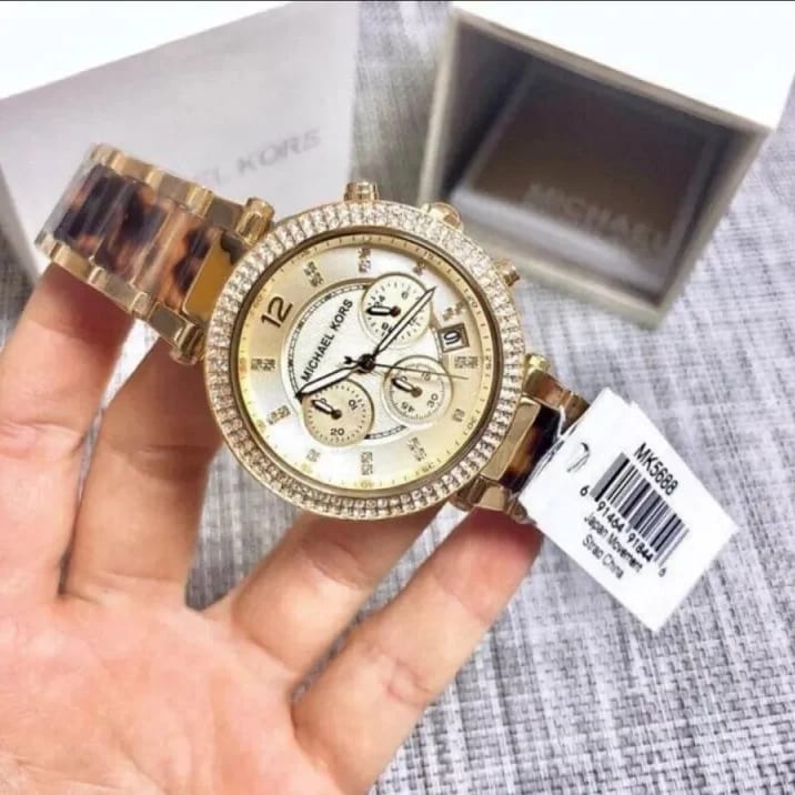 MICHAEL KORS Parker Chronograph Gold Dial Ladies Watch MK5688