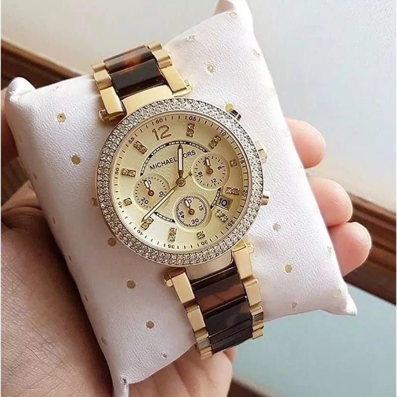 MICHAEL KORS Parker Chronograph Gold Dial Ladies Watch MK5688