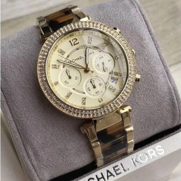 MICHAEL KORS Parker Chronograph Gold Dial Ladies Watch MK5688
