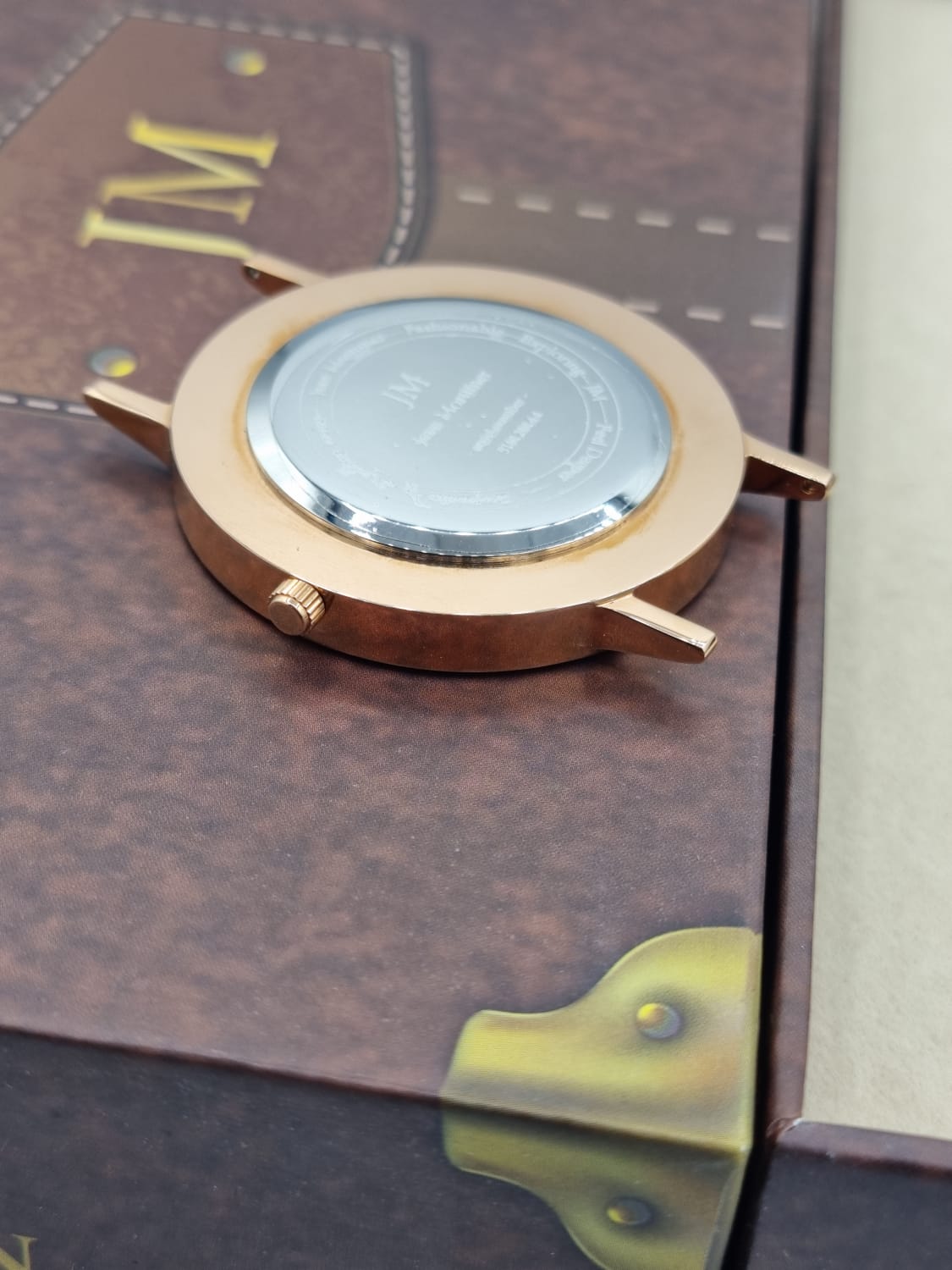 JEAN MORTIMER ( JM ) women's Swiss made Quartz Leather Strap Blue dial 38mm watch 219080118/2