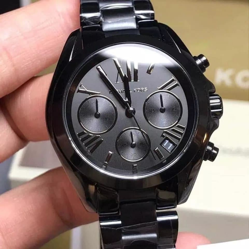 Michael Kors Women’s Quartz Stainless Steel Black Dial 39mm Watch MK6058