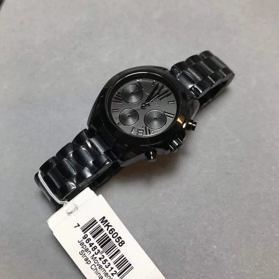 Michael Kors Women’s Quartz Stainless Steel Black Dial 39mm Watch MK6058