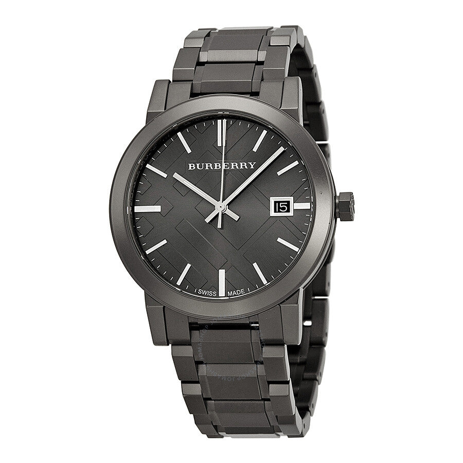 BURBERRY Grey Dial Grey Ion-plated Men's Watch BU9007
