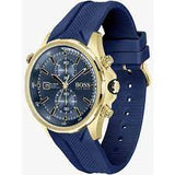 Hugo Boss Men’s Quartz Blue Silicone Strap Blue Dial 46mm Watch 1513822