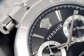 Versace Men’s Quartz Swiss Made Silver Stainless Steel Black Dial 45mm Watch VBR080017