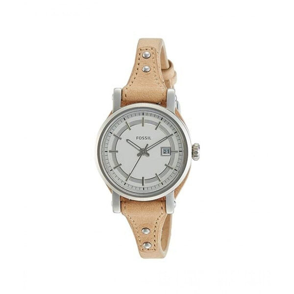 Fossil women's original boyfriend stainless steel and leather chronograph quartz watch clearance