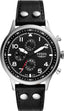 ossil FS5806 Retro Pilot Chronograph Black Eco Leather Analog Men's Dress Watch