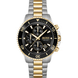 Hugo Boss Men’s Quartz Two-Tone Stainless Steel Black Dial 45mm Watch 1513908