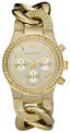 Michael Kors Women’s Quartz Stainless Steel Gold Dial 38mm Watch MK3150