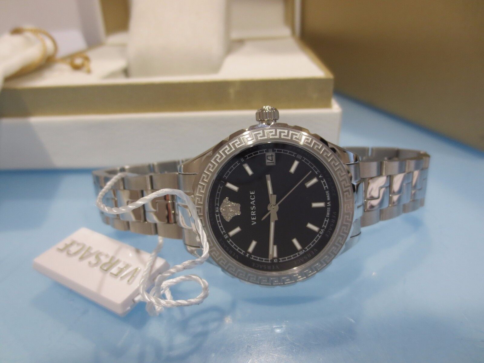 Versace Women's V12020015 'HELLENYIUM' Swiss Quartz Stainless Steel Watch
