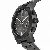 BURBERRY Chronograph Dark Grey Dial Black Ion-plated Men's Watch BU9354