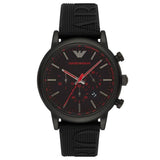 Emporio Armani Men’s Quartz Black Silicone Strap Black Dial 46mm Watch AR11024