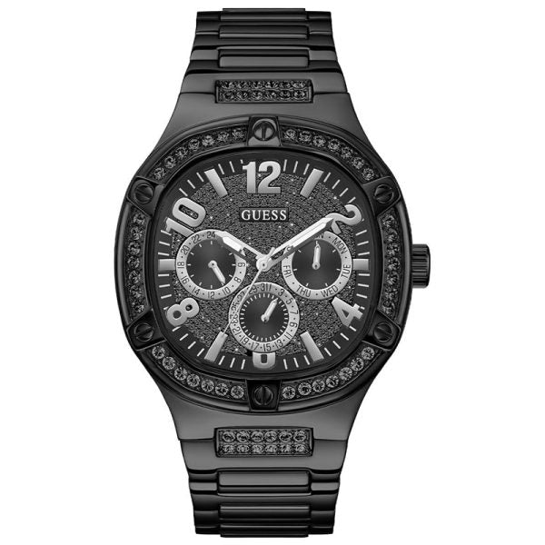 Guess Men’s Quartz Black Stainless Steel Black Dial 46mm Watch GW0576G3 Hover Image