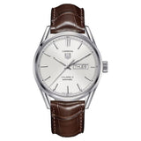 Tag Heuer Carrera Men’s Automatic Swiss Made Brown Leather Strap Silver Dial 41mm Watch WAR201B.FC6291
