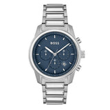 Hugo Boss Men’s Quartz Silver Stainless Steel Blue Dial 44mm Watch 1514007