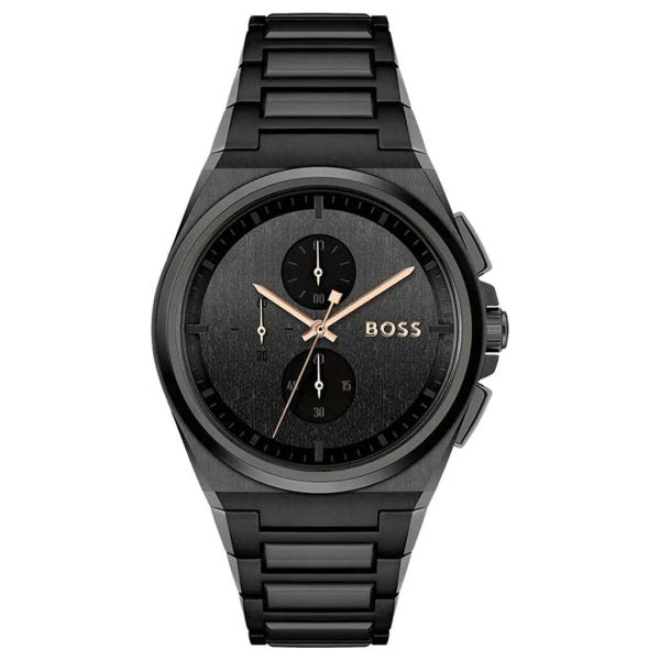 Hugo Boss Men’s Quartz Black Stainless Steel Black Dial 44mm Watch 1514068