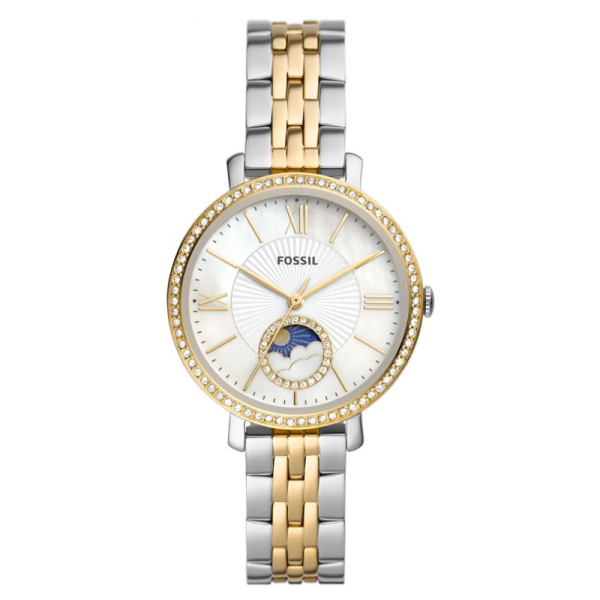 Fossil Women s Quartz Two tone Stainless Steel Mother Of Pearl Dial 36mm Watch ES5166