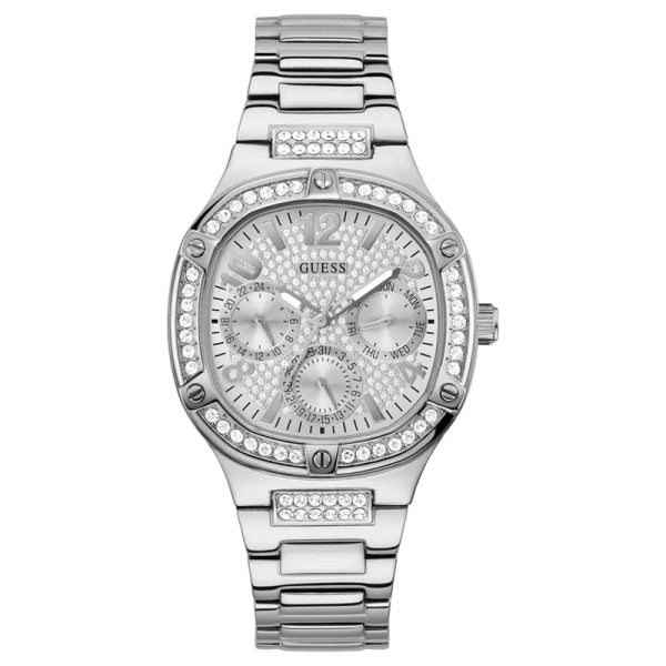 Guess Women’s Quartz Silver Stainless Steel Silver Dial 40mm Watch GW0558L1 Hover Image