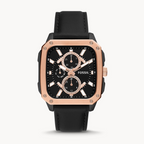 Fossil Men’s Quartz Black Leather Strap Black Dial 42mm Watch BQ2654